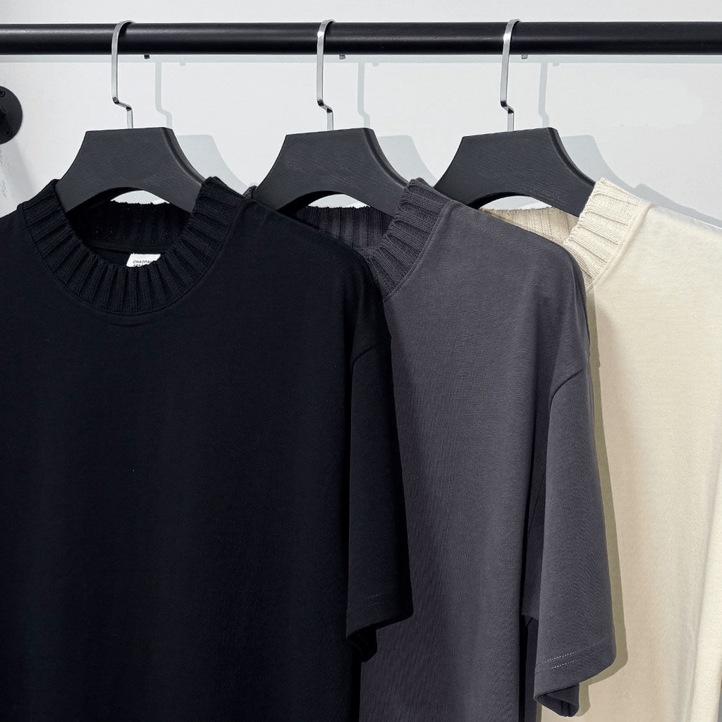 Vintage Heavyweight Knit Collar Tee - COPPING THREADS - CT Basics