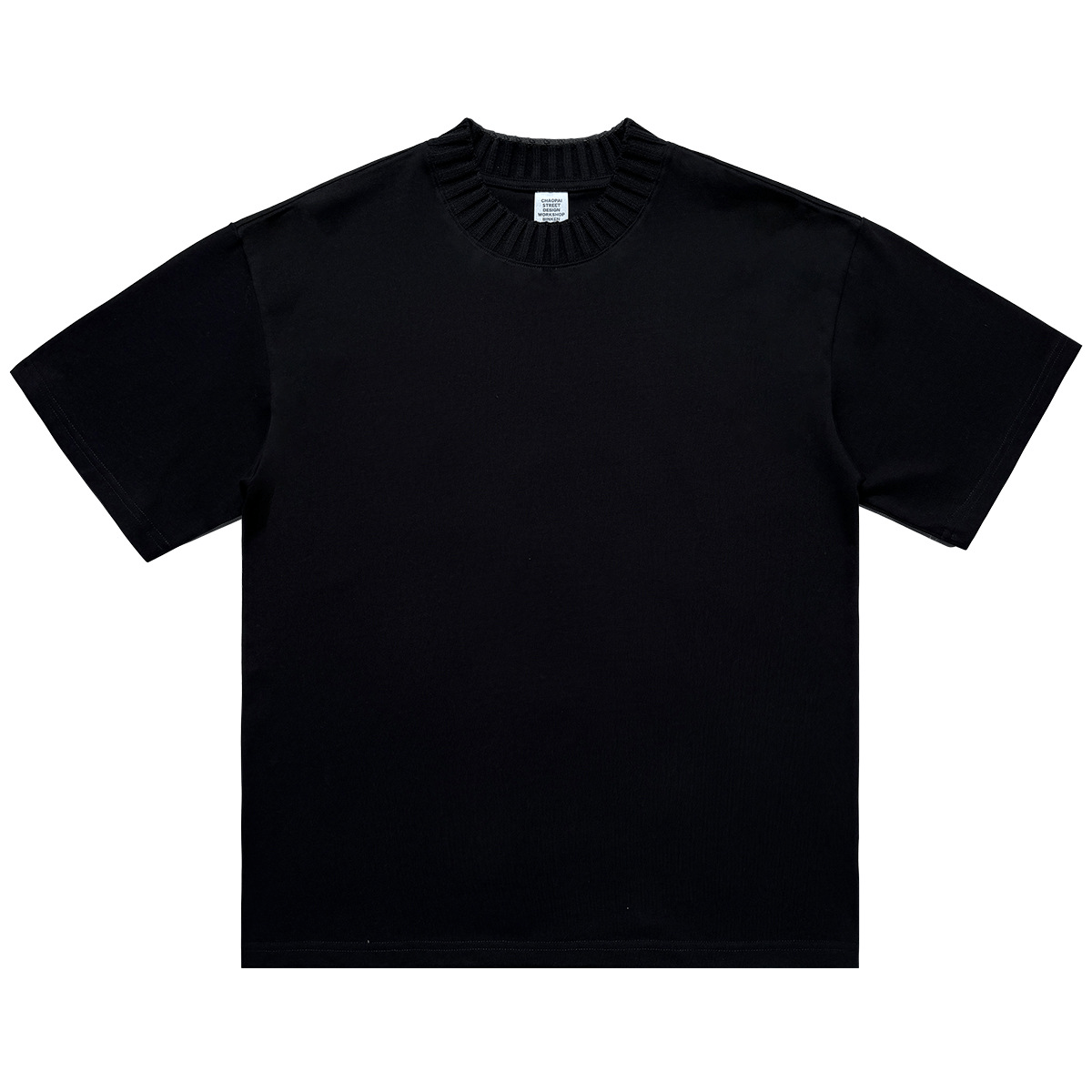 Vintage Heavyweight Strickkragen T-Shirt Zweitbild