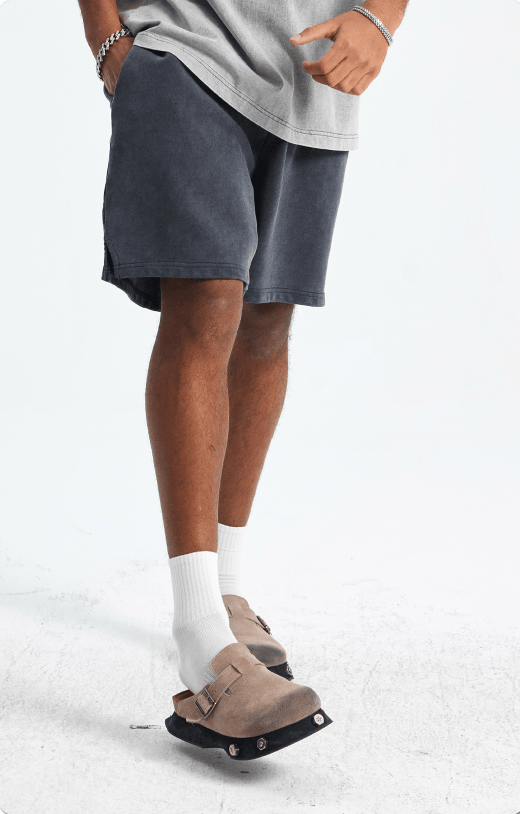 Vintage Heavyweight Washed Cotton Shorts - COPPING THREADS - CT Basics