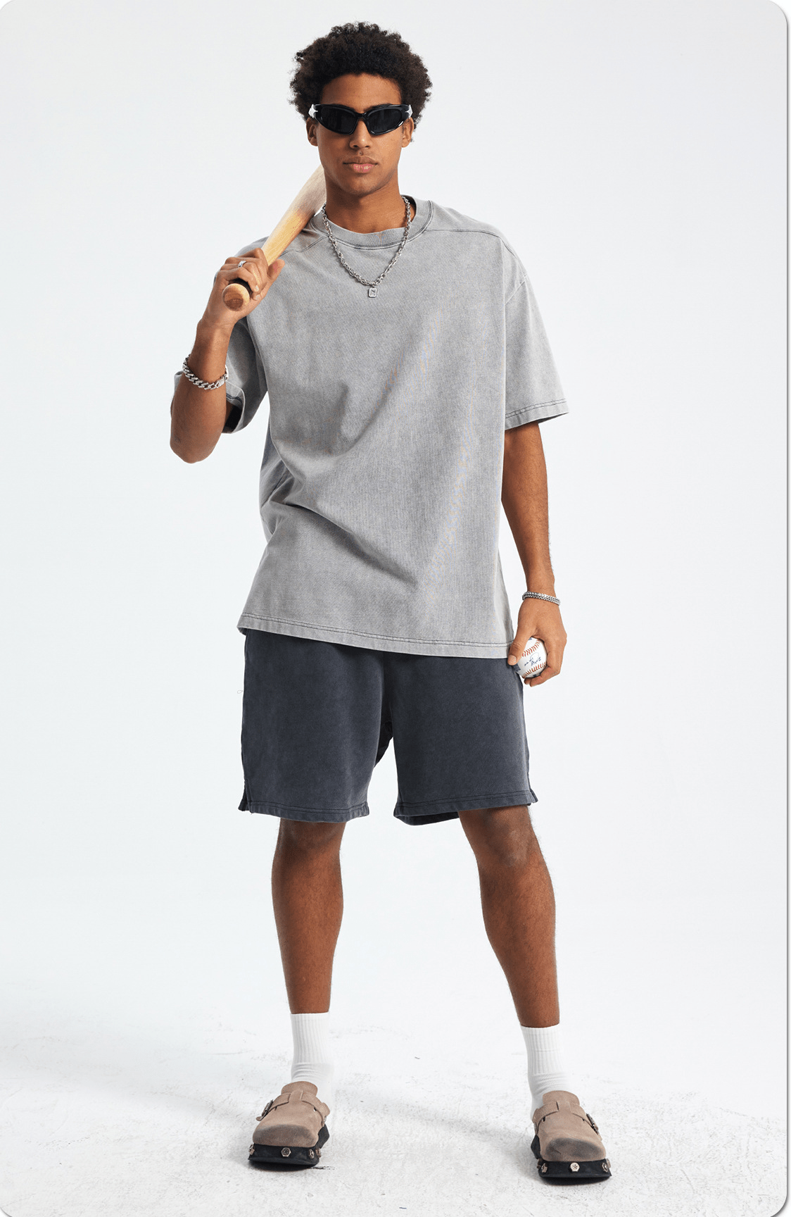 Vintage Heavyweight Washed Cotton Shorts - COPPING THREADS - CT Basics