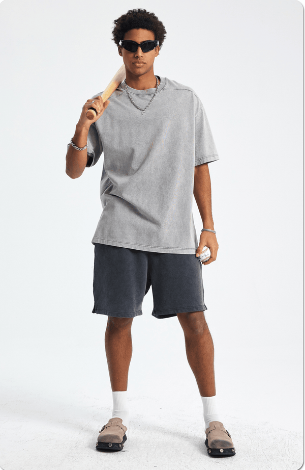 Vintage Heavyweight Washed Cotton Shorts - COPPING THREADS - CT Basics