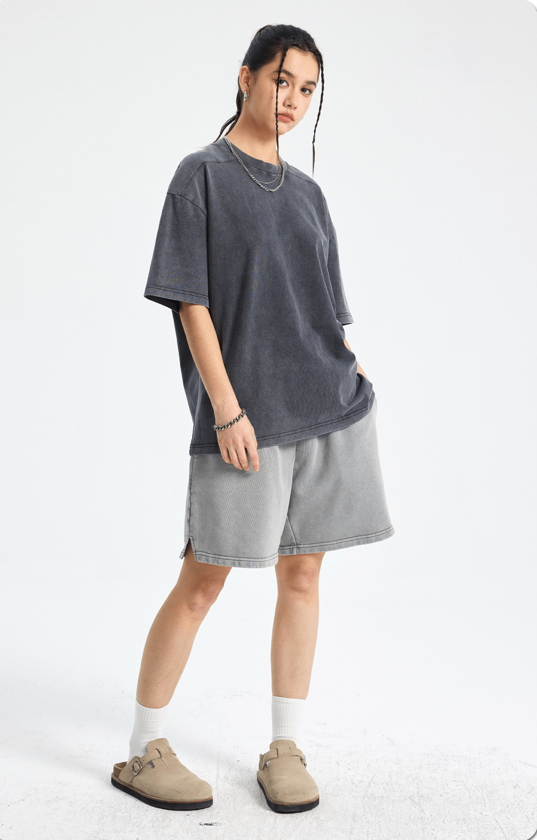 Vintage Heavyweight Washed Cotton Shorts - COPPING THREADS - CT Basics