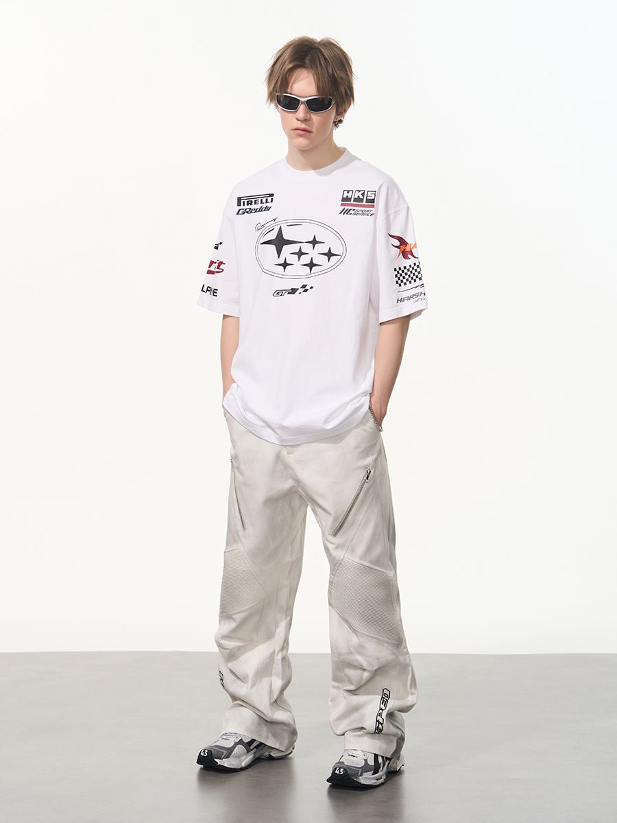 Vintage Hip - Hop Racing Print Tee - COPPING THREADS - Harsh and Cruel