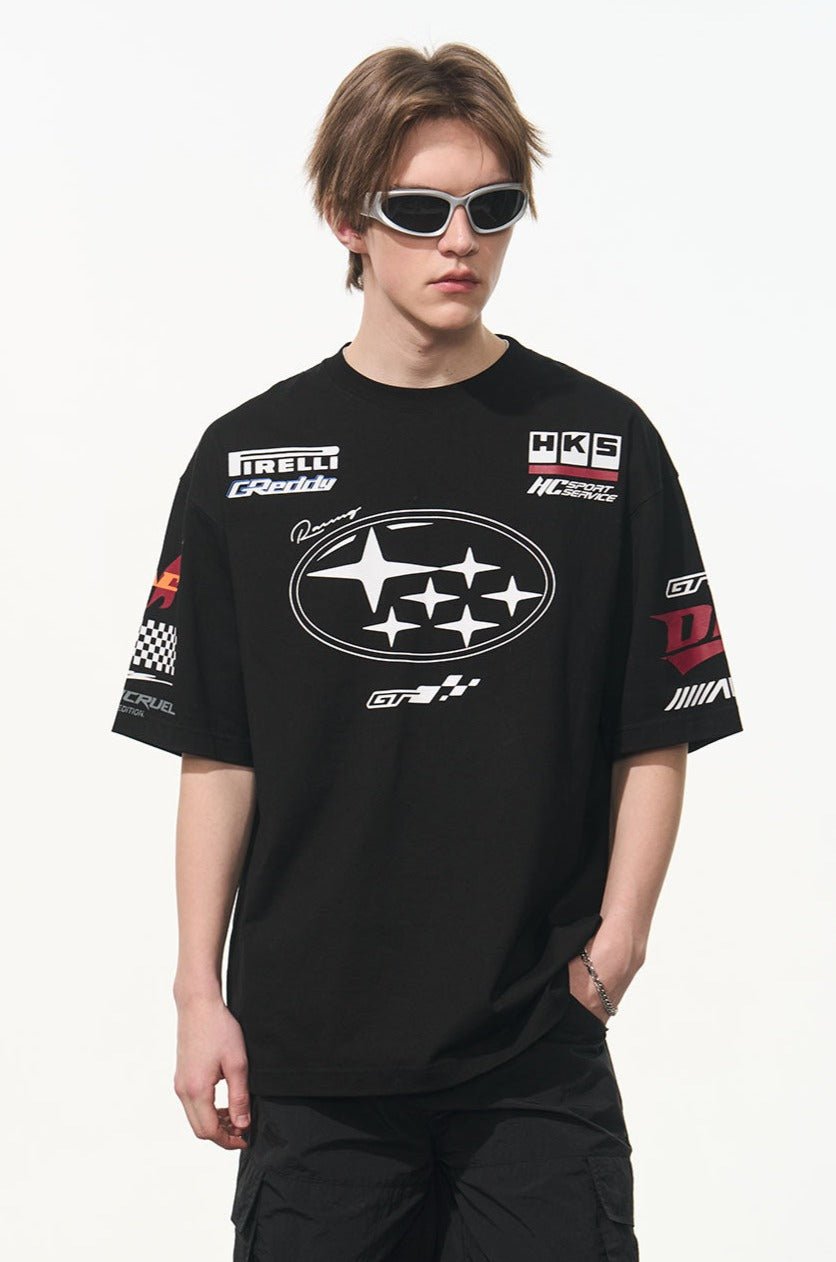 Vintage Hip - Hop Racing Print Tee - COPPING THREADS - Harsh and Cruel