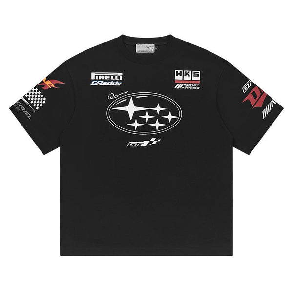 Vintage Hip - Hop Racing Print Tee - COPPING THREADS - Harsh and Cruel