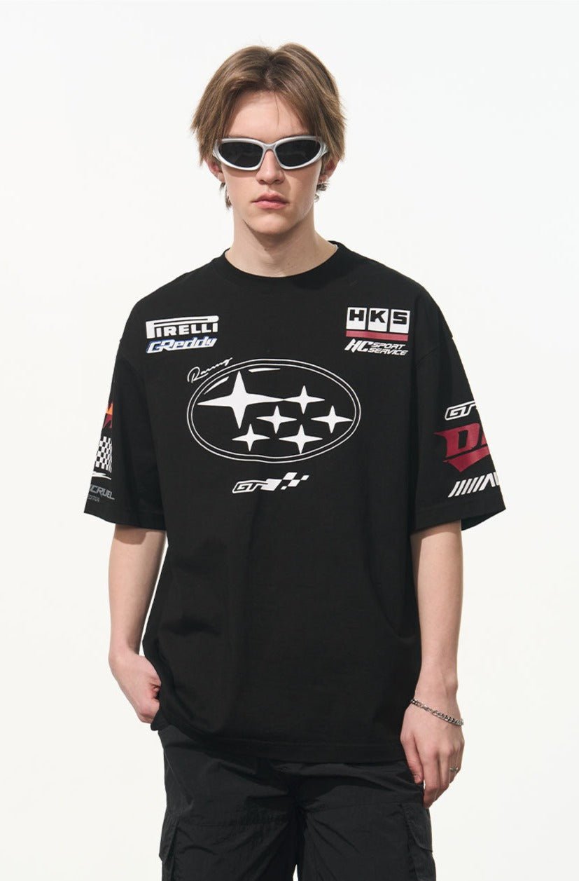 Vintage Hip - Hop Racing Print Tee - COPPING THREADS - Harsh and Cruel