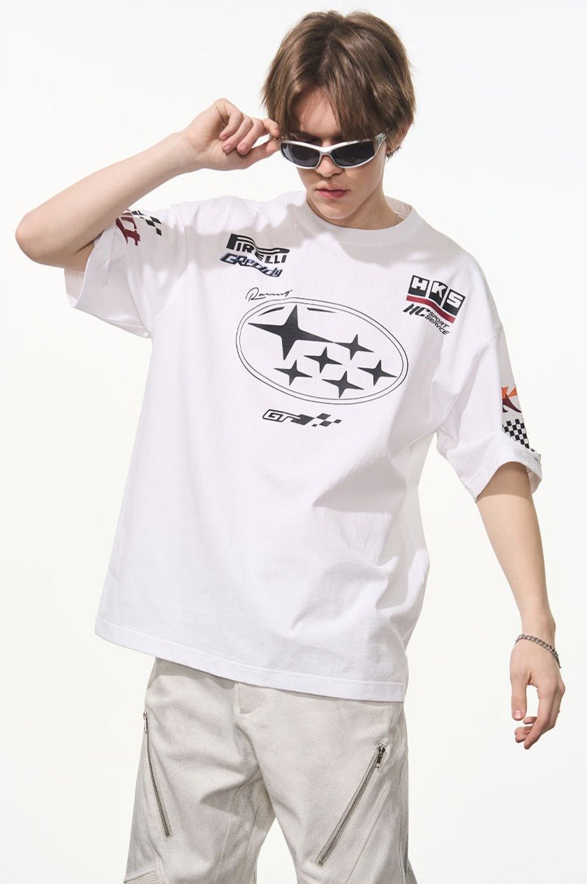 Vintage Hip - Hop Racing Print Tee - COPPING THREADS - Harsh and Cruel