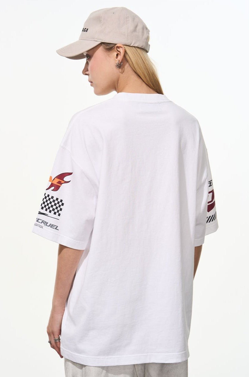 Vintage Hip - Hop Racing Print Tee - COPPING THREADS - Harsh and Cruel