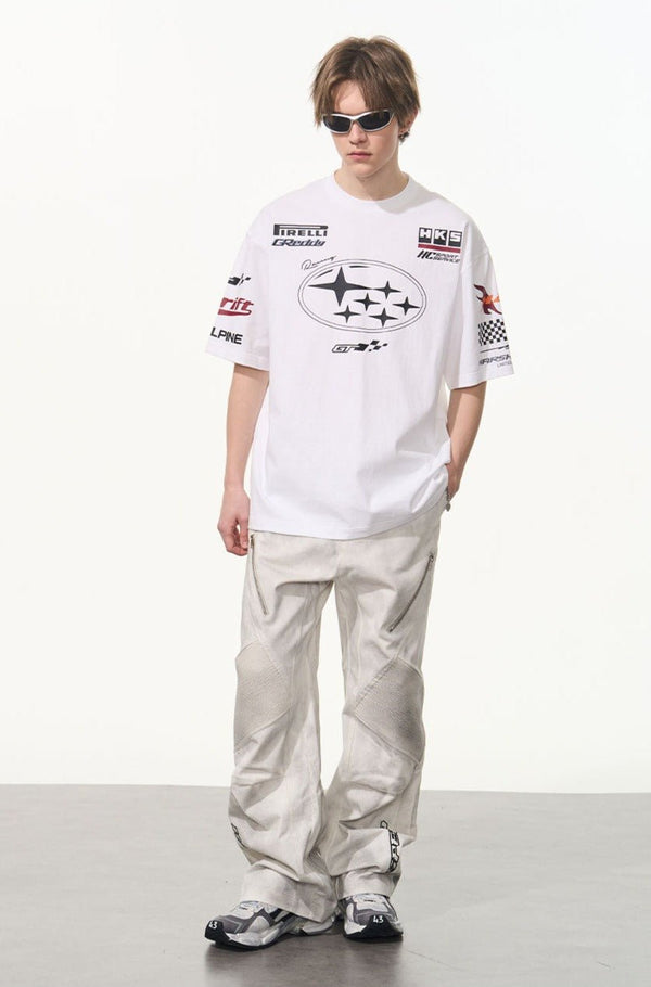 Vintage Hip - Hop Racing Print Tee - COPPING THREADS - Harsh and Cruel