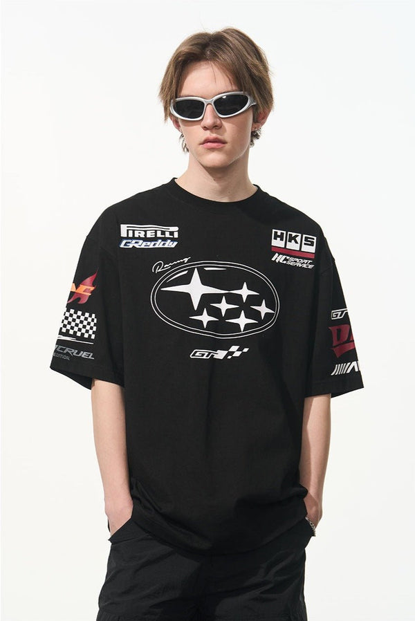 Vintage Hip - Hop Racing Print Tee - COPPING THREADS - Harsh and Cruel