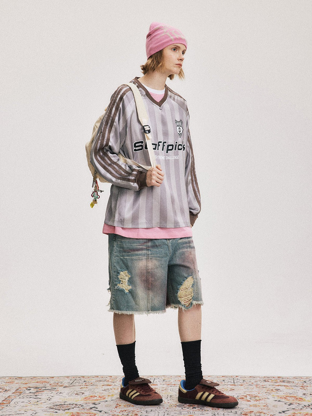 Vintage - Inspired Blokette Striped Long Sleeve Tee - COPPING THREADS - CT Select