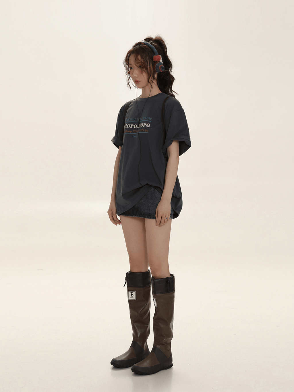 Vintage - Inspired Embroidered Lettering Tee - COPPING THREADS - MOROMORO