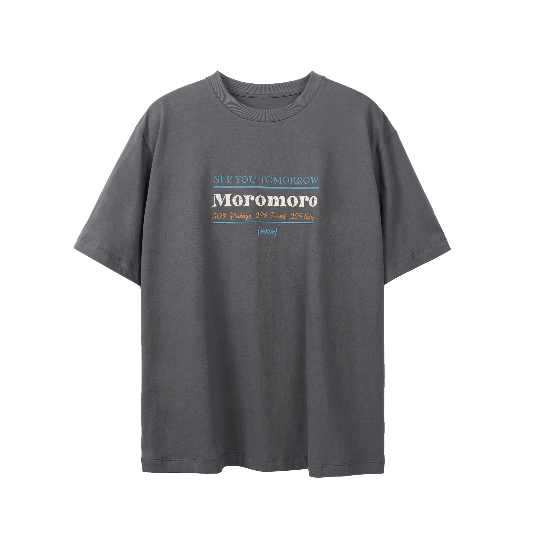 Vintage - Inspired Embroidered Lettering Tee - COPPING THREADS - MOROMORO