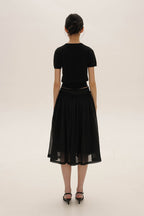 Vintage Knit Top with Pearl & Bow Embellishments - COPPING THREADS - MOROMORO