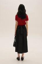 Vintage Knit Top with Pearl & Bow Embellishments - COPPING THREADS - MOROMORO