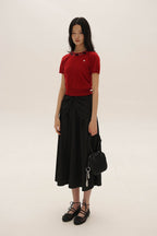 Vintage Knit Top with Pearl & Bow Embellishments - COPPING THREADS - MOROMORO