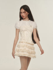 Vintage Lace Corset Waist Shirt - COPPING THREADS - AYF
