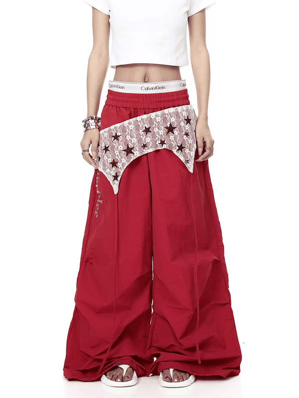 Vintage Lace Overlay Paratrooper Pants - COPPING THREADS - CT Select