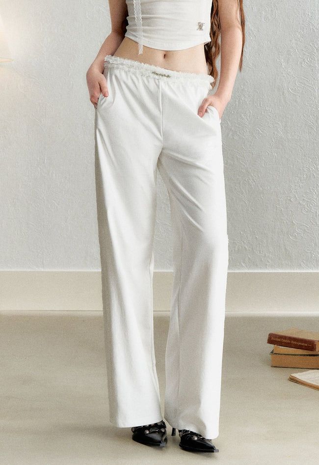 Vintage Lace Patchwork Trousers - COPPING THREADS - AYF Hover Image