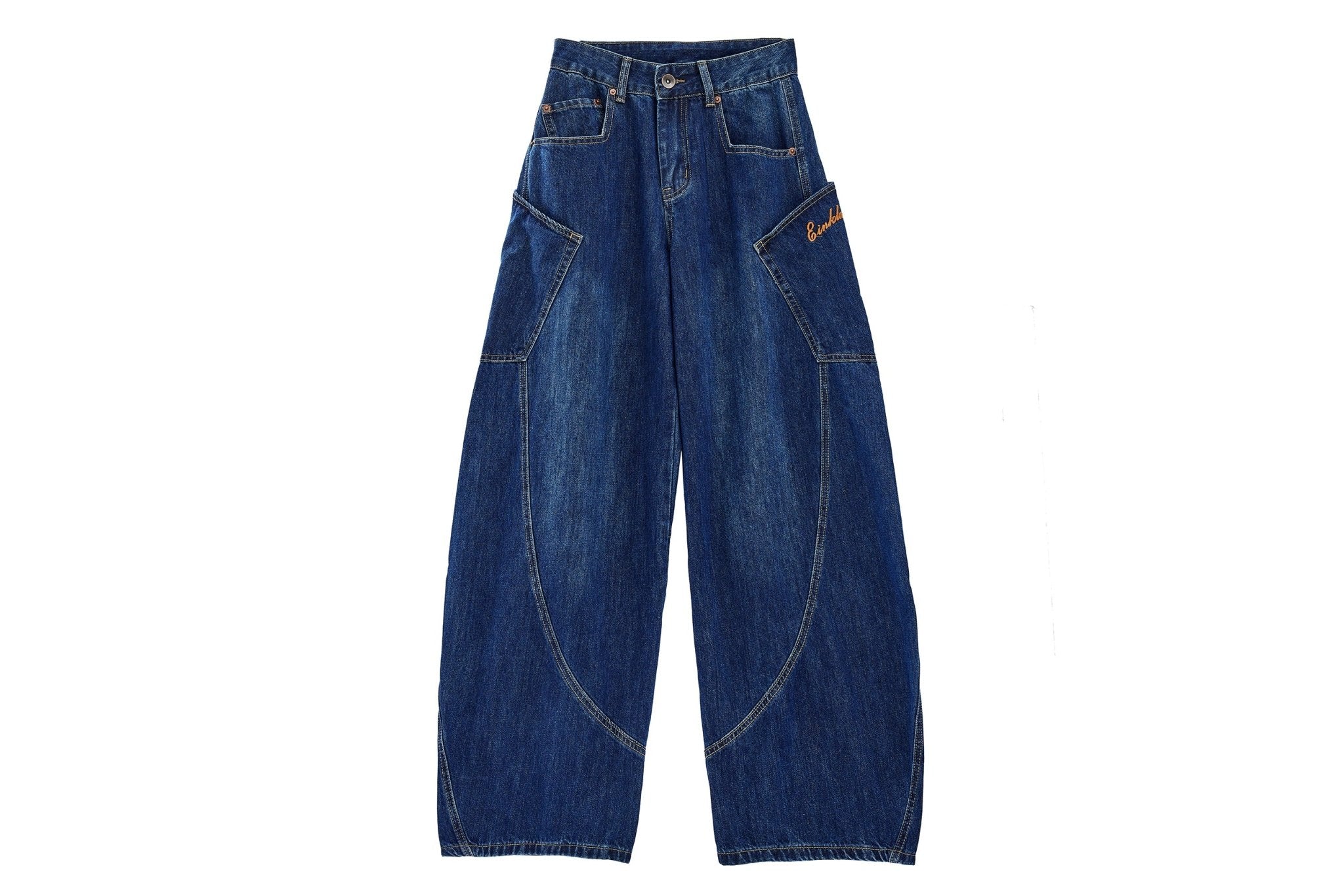 Vintage Large Pockets Denim Cargo Pants - COPPING THREADS - CHICISLAND
