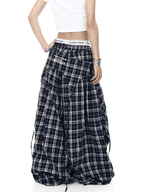 Vintage Layered Draping Plaid Panel Pants - COPPING THREADS - CT Select