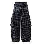 Vintage Layered Draping Plaid Panel Pants - COPPING THREADS - CT Select