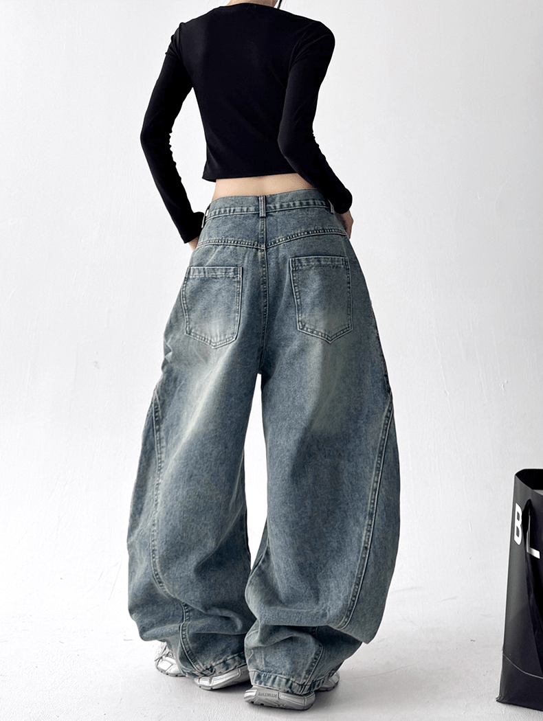 Vintage Leopard Patchwork Wide - Leg Jeans - COPPING THREADS - CT Select