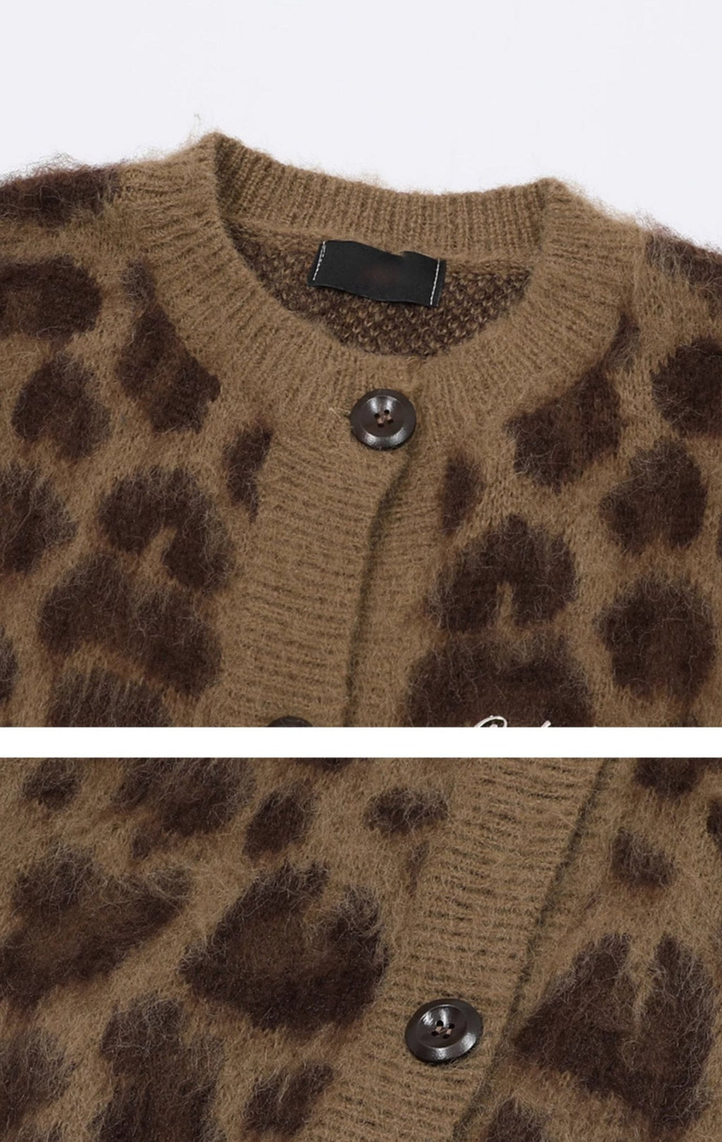 Vintage Leopard Print Knit Cardigan - COPPING THREADS - CHICISLAND