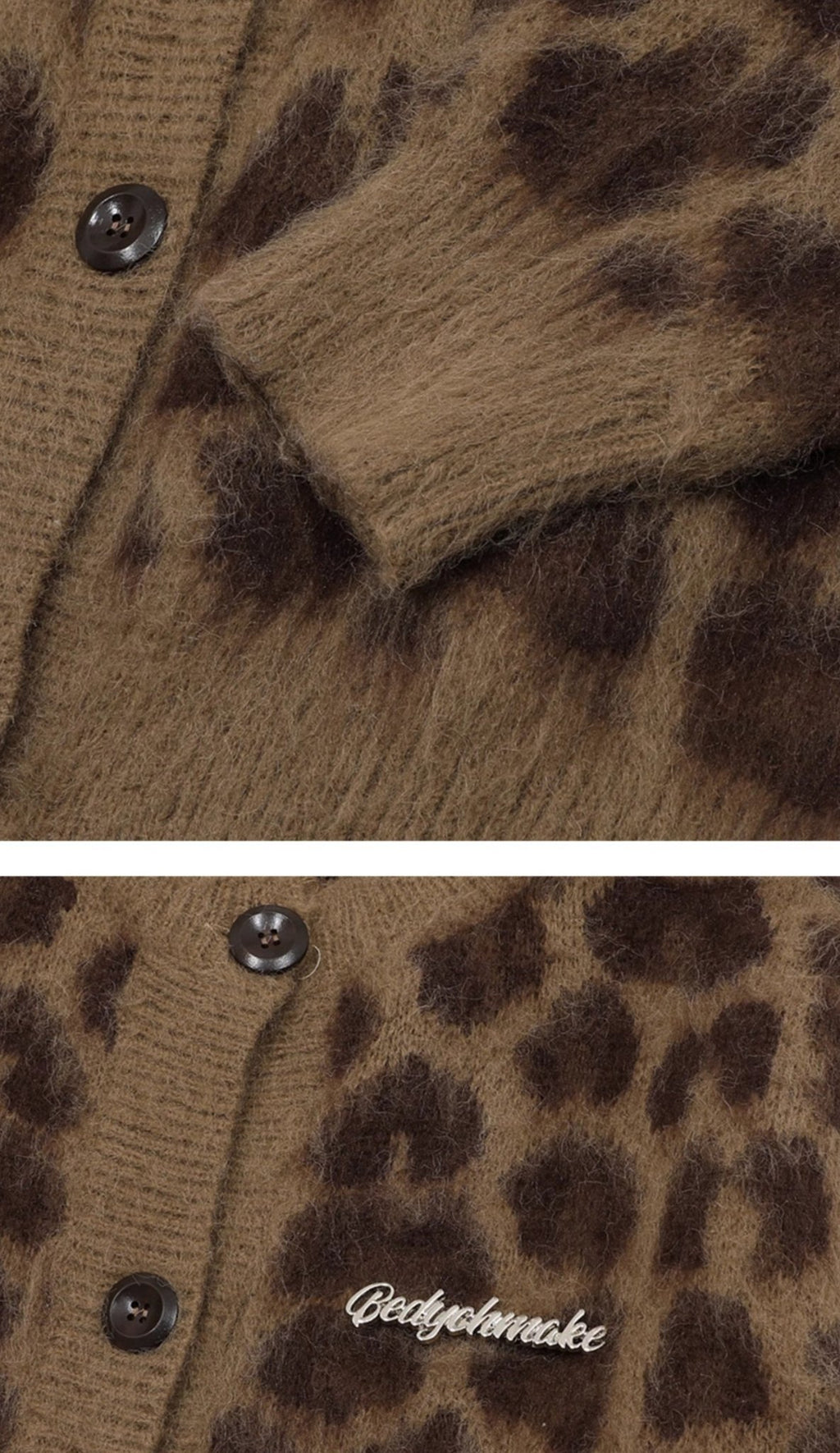 Vintage Leopard Print Knit Cardigan - COPPING THREADS - CHICISLAND