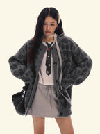 Vintage Leopard Print Knit Cardigan - COPPING THREADS - CHICISLAND