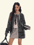 Vintage Leopard Print Knit Cardigan - COPPING THREADS - CHICISLAND