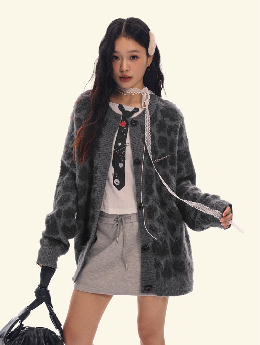 Vintage Leopard Print Knit Cardigan - COPPING THREADS - CHICISLAND