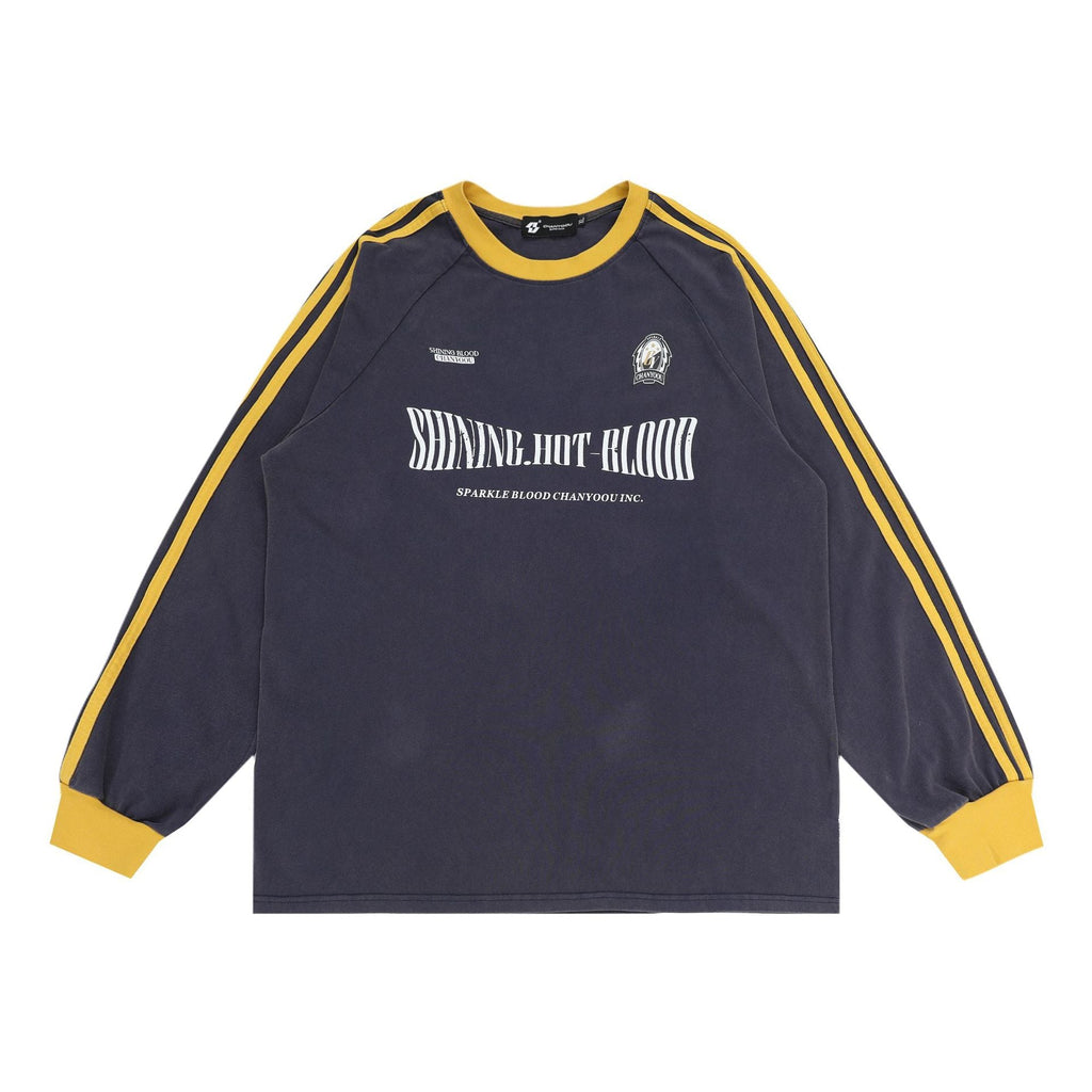 Vintage Letter Print Long Sleeve Tee - COPPING THREADS - CHICISLAND