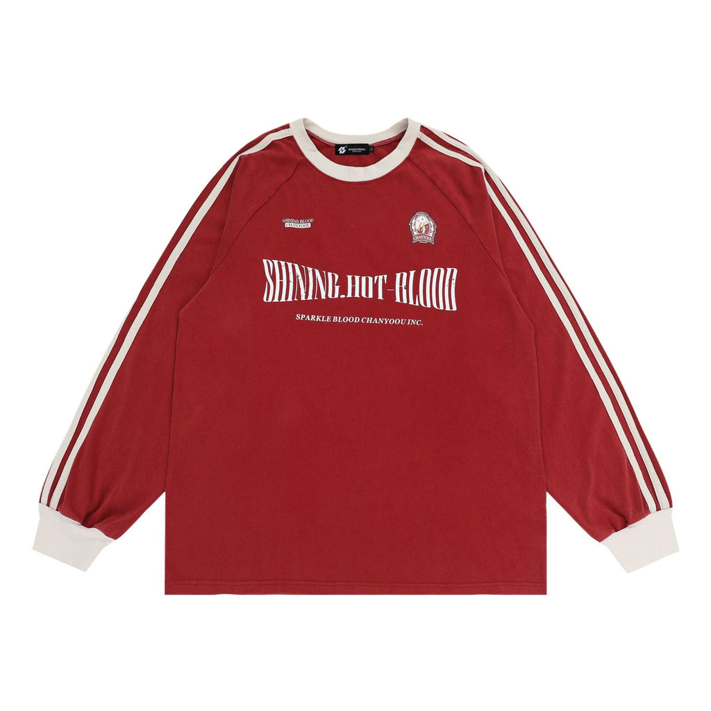 Vintage Letter Print Long Sleeve Tee - COPPING THREADS - CHICISLAND