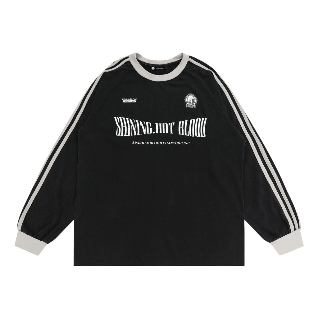 Vintage Letter Print Long Sleeve Tee - COPPING THREADS - CHICISLAND