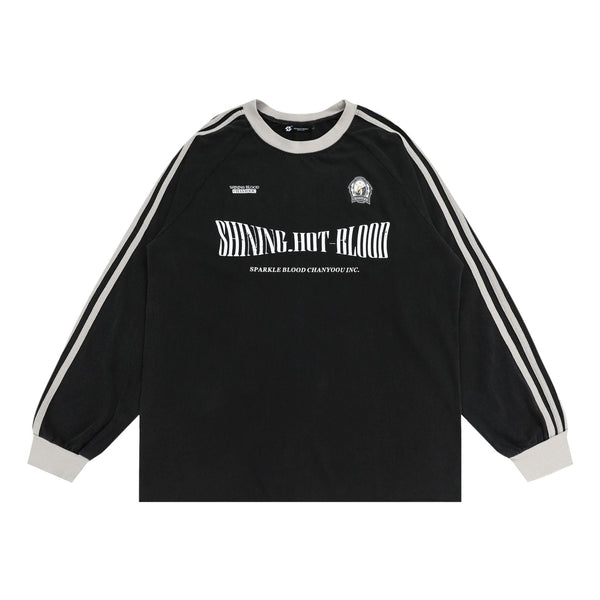 Vintage Letter Print Long Sleeve Tee - COPPING THREADS - CHICISLAND