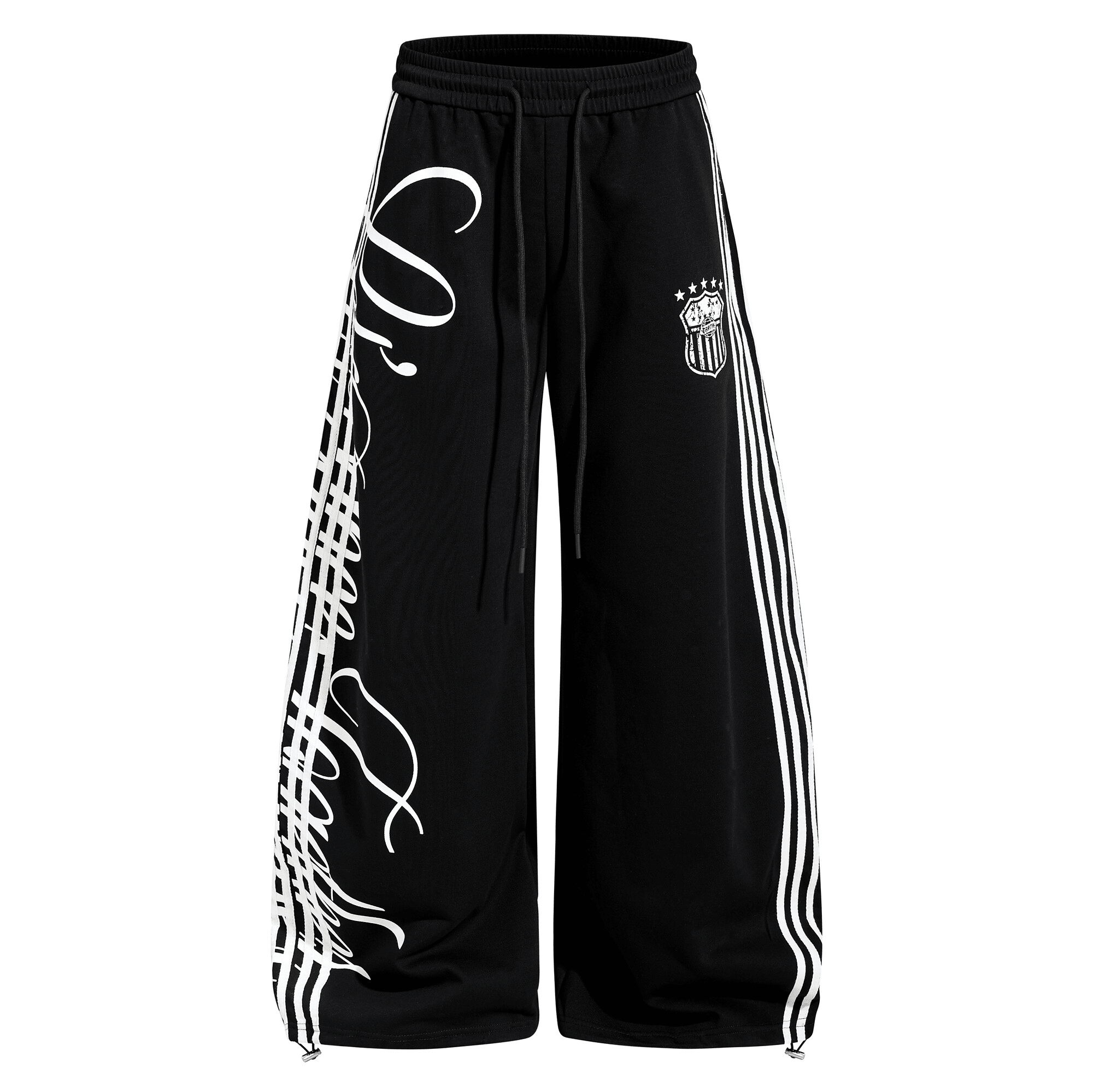 Vintage Letter Print Wide - Leg Sweatpants - COPPING THREADS - CT Select