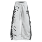 Vintage Letter Print Wide - Leg Sweatpants - COPPING THREADS - CT Select
