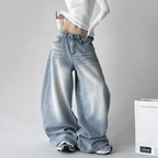 Vintage Light Wash Fleece - Lined Wide - Leg Jeans - COPPING THREADS - CT Select