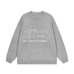 Vintage Loose Fit Street Style Pearl Embroidery Knit Sweater - COPPING THREADS - Harsh and Cruel