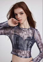 Vintage Newspaper Print Long Sleeve Tee - COPPING THREADS - CT Select