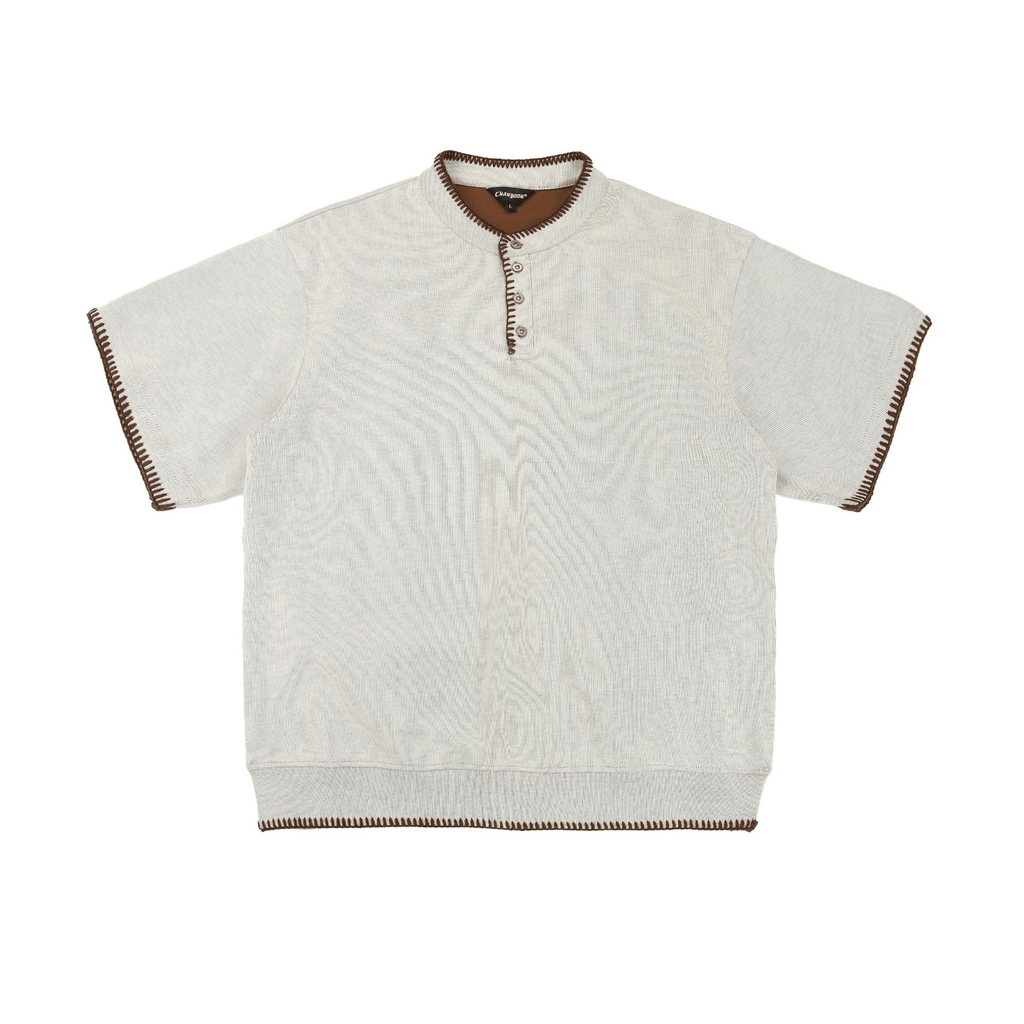 Vintage Old Money Knit Henley Shirt - COPPING THREADS - CT Select