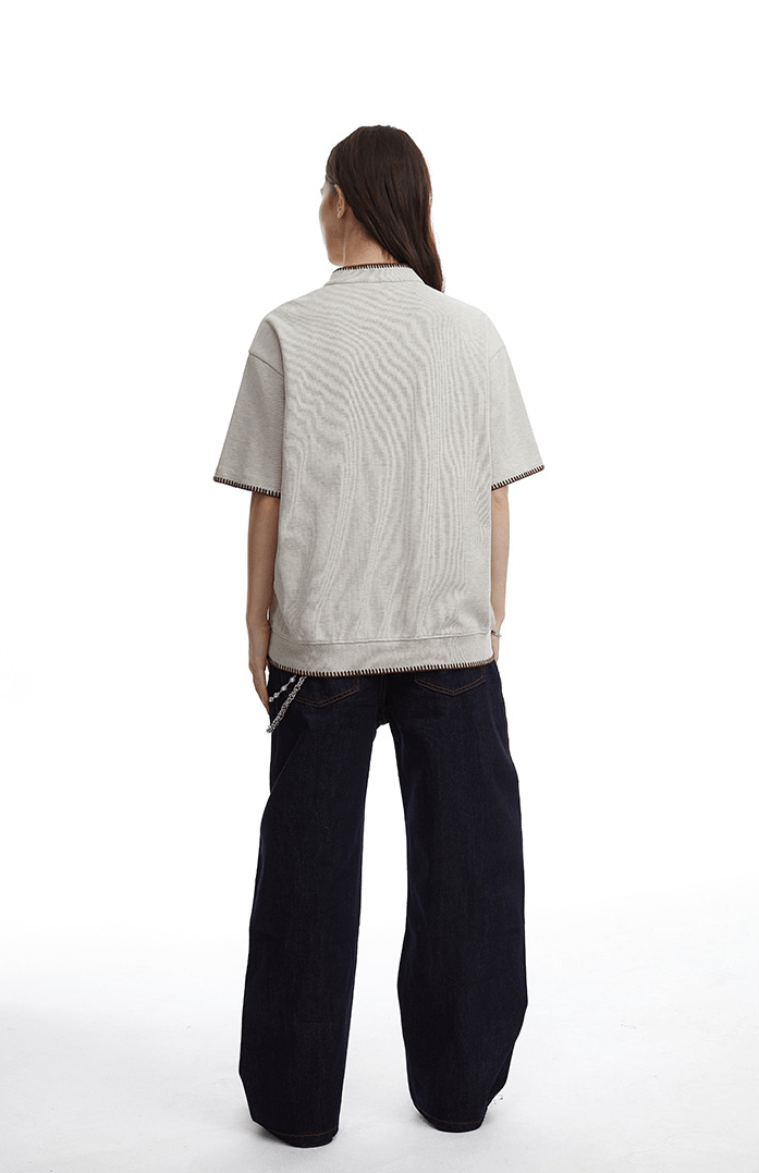 Vintage Old Money Knit Henley Shirt - COPPING THREADS - CT Select