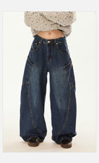 Vintage Oversized Pocket Curved Knife - Cut Denim - COPPING THREADS - CHICISLAND