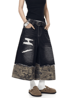 Vintage Patchwork Camo Denim Shorts - COPPING THREADS - CT Select