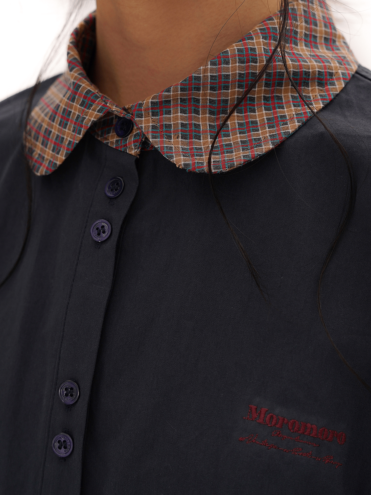 Vintage Patchwork Plaid Colorblock Short Sleeve Shirt - COPPING THREADS - MOROMORO