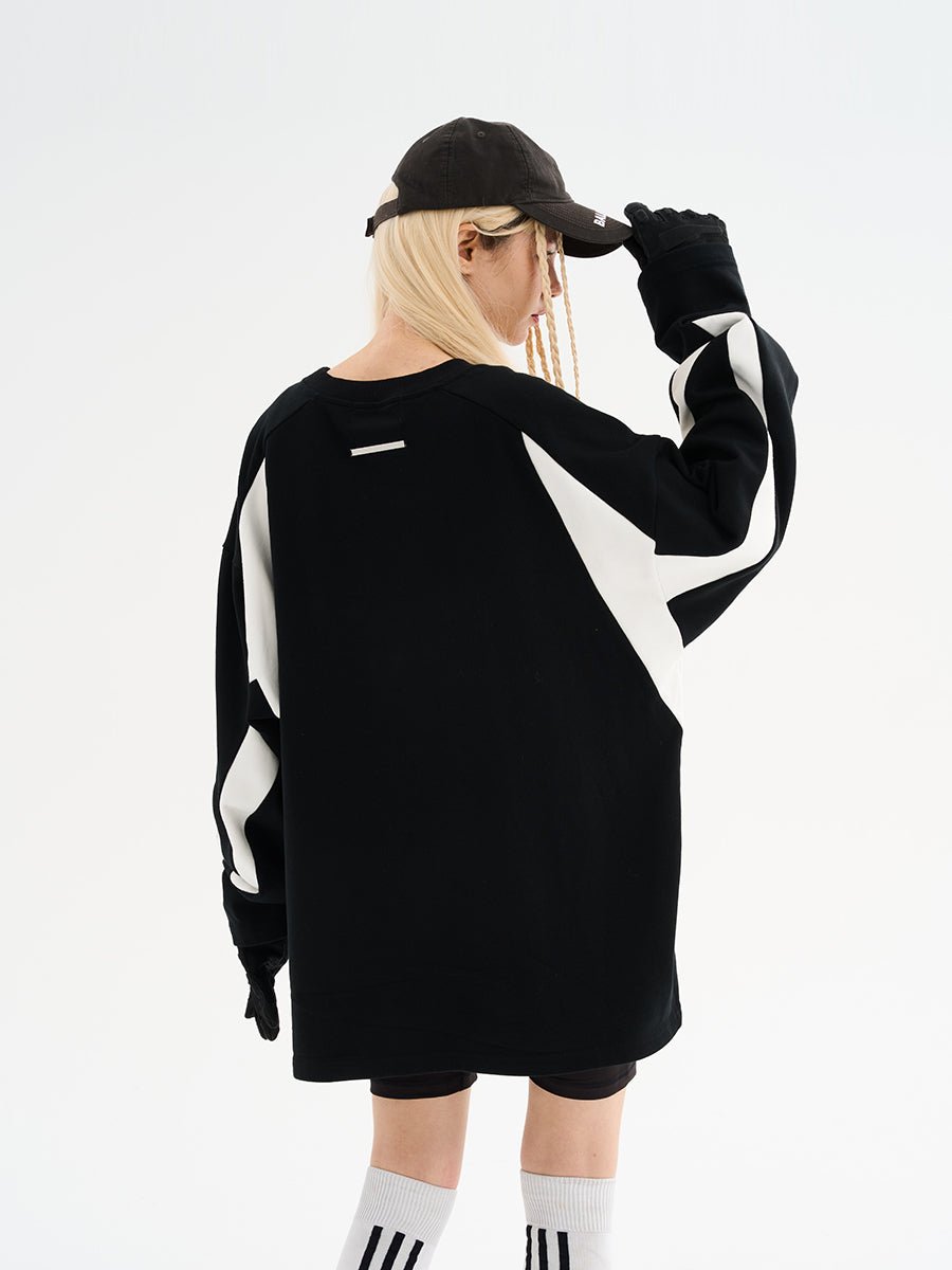 Vintage Patchwork Round Neck Long Sleeve Tee - COPPING THREADS - Harsh and Cruel