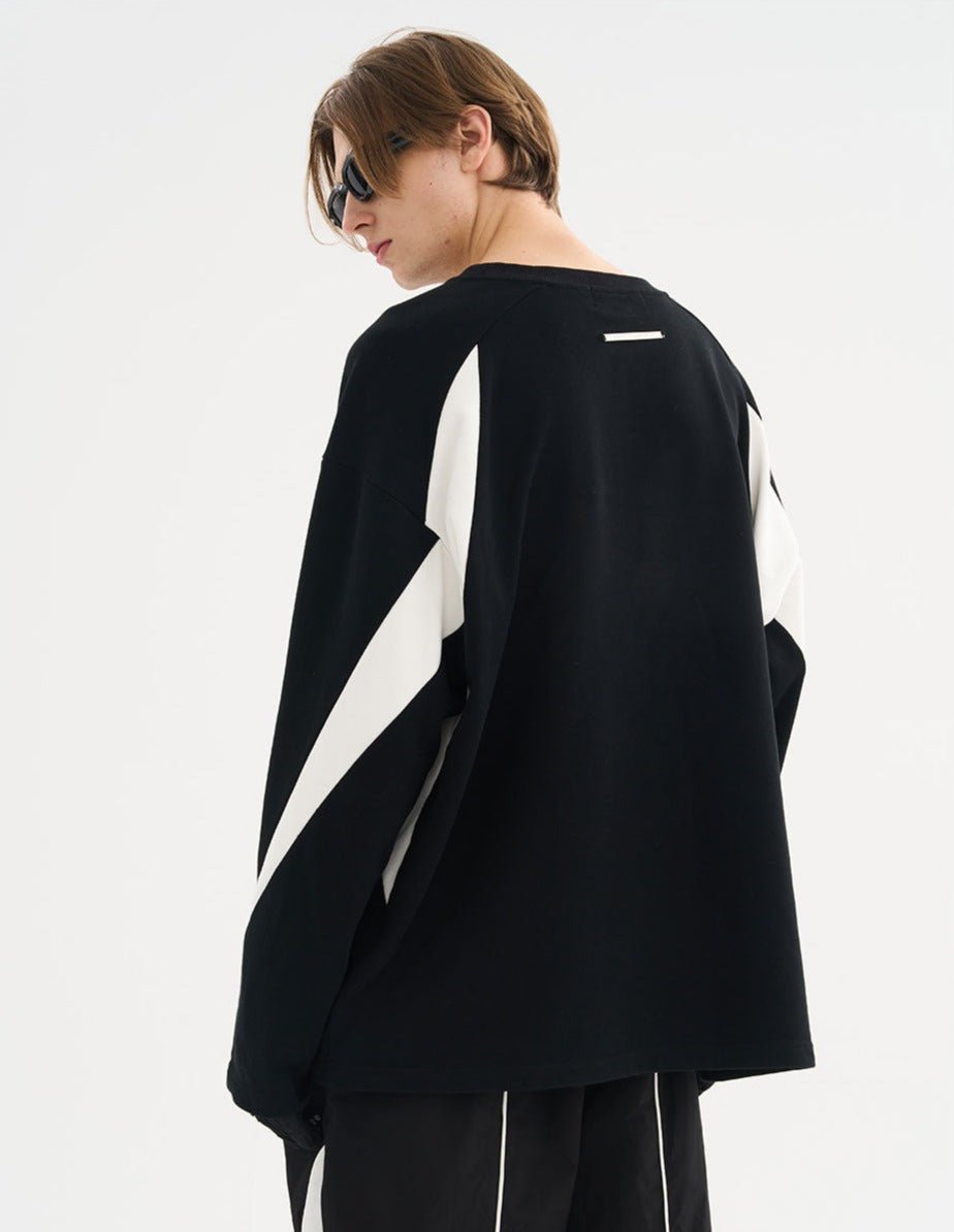 Vintage Patchwork Round Neck Long Sleeve Tee - COPPING THREADS - Harsh and Cruel