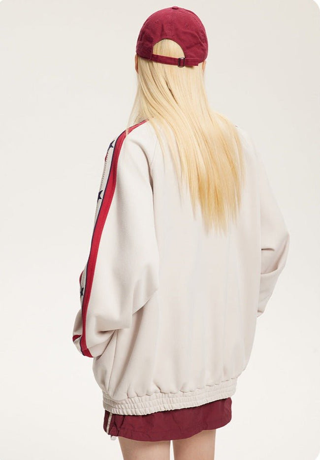 Vintage Patchwork Zipper Band Jacket Main Image