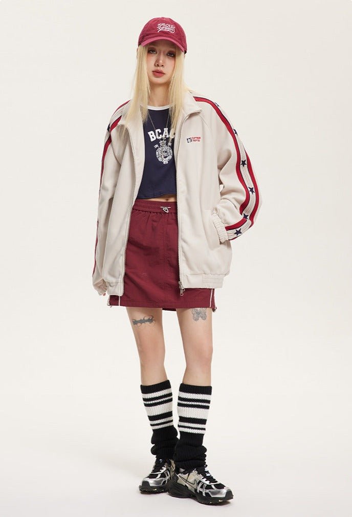 Vintage Patchwork Zipper Band Jacket - COPPING THREADS - CATTEE